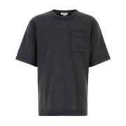 Alexander McQueen Tvåtonig bomull T-shirt Black, Herr