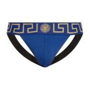 Versace Bomull jockstrap Blue, Herr