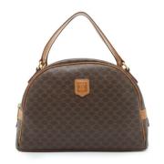 Celine Vintage Pre-owned Canvas handvskor Brown, Dam