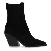 IRO Svarta Mocka Ankelboots med Elastiska Insatser Black, Dam