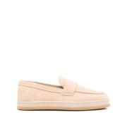 Hogan Platta Moc Sömn Skor Beige, Dam