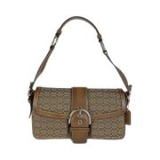 Coach Pre-owned Pre-owned Canvas axelremsvskor Brown, Dam