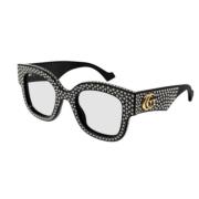 Gucci Stiliga solglasögon för vardagsbruk Black, Unisex