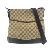 Gucci Vintage Pre-owned Canvas crossbodyvskor Brown, Dam