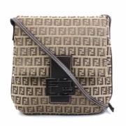 Fendi Vintage Pre-owned Canvas axelremsvskor Brown, Dam