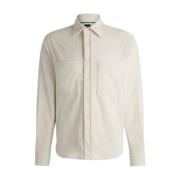 Hugo Boss Corduroy skjorta med Kent-krage White, Herr