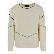 Emporio Armani Vanilla Pullover Sweatshirt Stilren Bekväm Modern Beige...