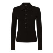 Pinko Fotoram Polo Skjorta Black, Dam