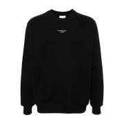 Drole de Monsieur Svart Crew Neck Logo Tröja Black, Herr