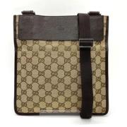 Gucci Vintage Pre-owned Canvas axelremsvskor Brown, Dam