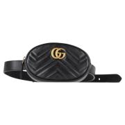 Gucci Vintage Pre-owned Laeder crossbodyvskor Black, Dam