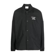 Drole de Monsieur Svart Broderad Logotyprock med Slogantryck Black, He...