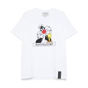 Iceberg Vit Logo Print Crew Neck T-shirt White, Herr