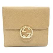 Gucci Vintage Pre-owned Laeder plnbcker Beige, Dam