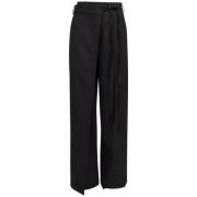 MM6 Maison Margiela Svarta ullbyxor med rosett Black, Dam