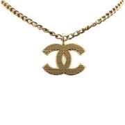 Chanel Vintage Pre-owned Metall halsband Yellow, Dam