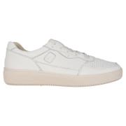 Waldläufer Bred passform vit läder sneaker White, Herr