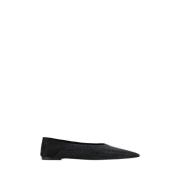 Saint Laurent Ballerinaskor i silkesatin med strass Black, Dam