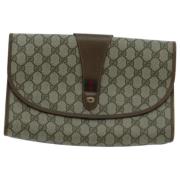 Gucci Vintage Pre-owned Canvas kuvertvskor Beige, Dam