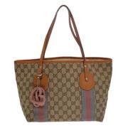 Gucci Vintage Pre-owned Canvas gucci-vskor Beige, Dam