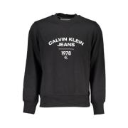 Calvin Klein Slim Långärmad Fleece Sweatshirt Black, Herr