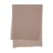 Seventy Elegant Ullblandning Fransad Wrap Beige, Dam