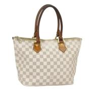 Louis Vuitton Vintage Pre-owned Canvas axelremsvskor White, Dam