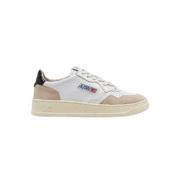 Autry Vita Läder Sneakers Medalist Kontrast Häl White, Herr