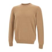 Gran Sasso Kamelull Crew Neck Sweater Beige, Herr