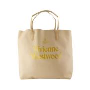 Vivienne Westwood Beige Läder Studio Resväska Beige, Dam