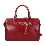 Pollini Multifärgad Lux Grained PU Burgundy Väska Red, Dam