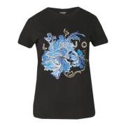 Liu Jo Svart T-shirt med dekorativt broderi Black, Herr