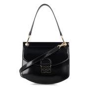 Ganni Casual Crossbody Väska i Svart Black, Dam