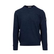 Roy Roger's Blått Ull Cashmere Tröja Blue, Herr