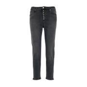 Roy Roger's Denim Jeans med Salpa Appliqué Black, Dam