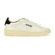 Autry Vita Läder Herr Sneakers Dallas Stil White, Herr