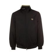 Fred Perry Vadderad jacka med dubbla ränder Black, Herr