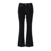 Roy Roger's Svarta Sammet Bootcut Jeans Black, Dam