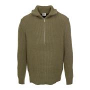 Drykorn Chunky Stickad Half-Zip Tröja Green, Herr