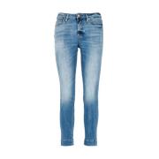 Don The Fuller Slim Fit Denim Jeans med Logo Blue, Dam