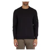 C.p. Company Ull Crewneck Tröja med Ärmficka Black, Herr