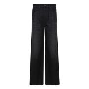 7 For All Mankind Raka Straight Jeans Black, Dam