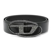 Diesel Ovalt Logo Strass Smycken Black, Dam