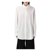 Moncler Vit Bomullsskjorta Oversized Elegant White, Dam