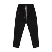 Rick Owens Svarta Elastiska Shorts med Dragsko i Midjan Black, Herr