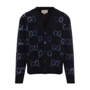 Gucci Navy Degrade Cardigan Blue, Herr