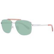 Guess Gunmetal Aviator Solglasögon Gröna Linser Gray, Herr