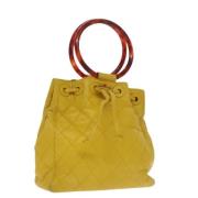 Chanel Vintage Pre-owned Laeder handvskor Yellow, Dam