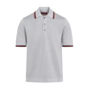 Gucci Silver Polo Tröja Gray, Herr