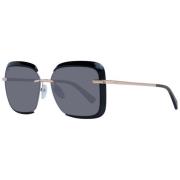 WEB Eyewear Svarta Kvinnor Solglasögon Trapezformad Stil Black, Dam